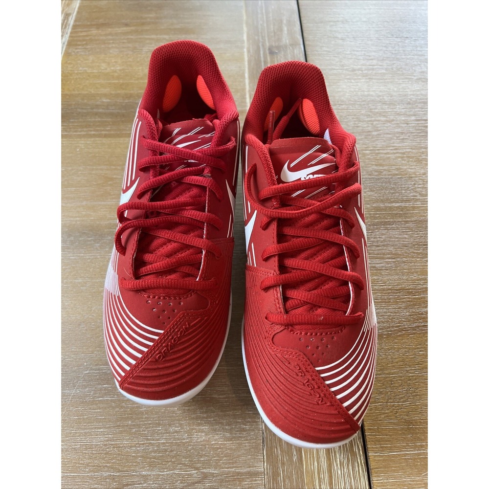 Nike Lunarlon Hyperdiamond Softball  Sz 7 Cleats Red & White‎ Brand New